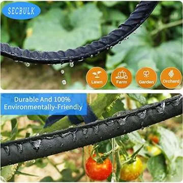 Secbulk Flat Soaker Hose 100 ft Eco-Friendly Garden Irrigation