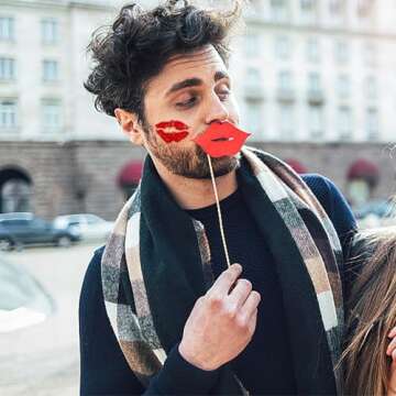 10 Sheets Red Lip Temporary Tattoo, Lip Print Stickers Self Adhesive, Face Body Waterproof Bright Color Kisses Sticker, Costume Accessories Birthday Party Decorations