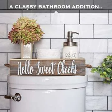 Hello Sweet Cheeks Bathroom Decor Box for Charming Storage