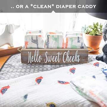 Hello Sweet Cheeks Bathroom Decor Box for Charming Storage