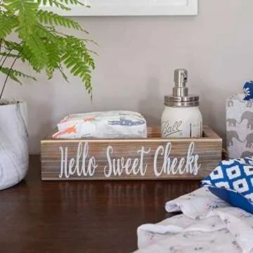 Hello Sweet Cheeks Bathroom Decor Box for Charming Storage