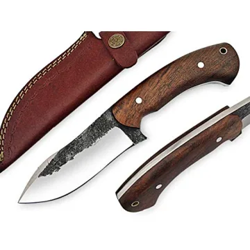 High Carbon Steel Knife - Handmade Full Tang Bushcraft Knife - Hunting Knife, Survival Knife, Fixed ...
