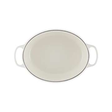 Le Creuset Enameled Cast Iron Signature Oval Dutch Oven, 6.75 qt., White