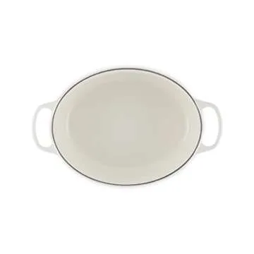 Le Creuset Enameled Cast Iron Signature Oval Dutch Oven, 6.75 qt., White