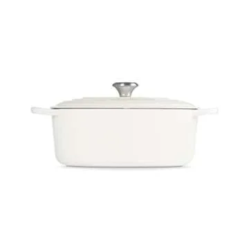 Le Creuset Enameled Cast Iron Signature Oval Dutch Oven, 6.75 qt., White