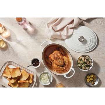 Le Creuset Enameled Cast Iron Signature Oval Dutch Oven, 6.75 qt., White