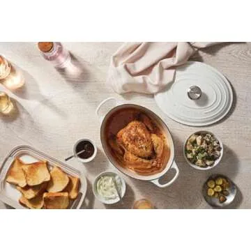 Le Creuset Enameled Cast Iron Signature Oval Dutch Oven, 6.75 qt., White