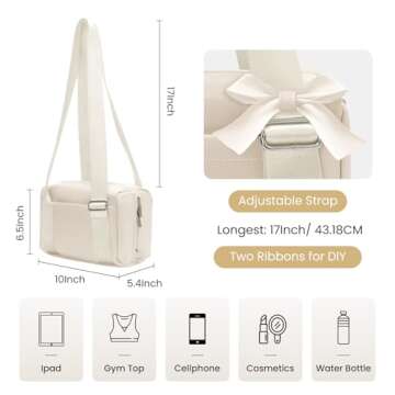 Mini Gym Bag for Women Small Gym Tote Bag Waterproof Sports Duffel Bags Dance Yoga Workout Bag 2025 (Cream)