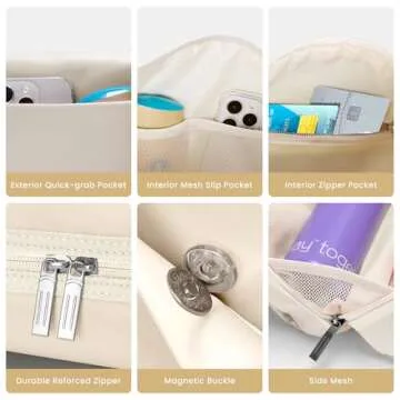 Mini Gym Bag for Women Small Gym Tote Bag Waterproof Sports Duffel Bags Dance Yoga Workout Bag 2025 (Cream)