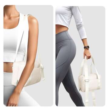 Mini Gym Bag for Women Small Gym Tote Bag Waterproof Sports Duffel Bags Dance Yoga Workout Bag 2025 (Cream)