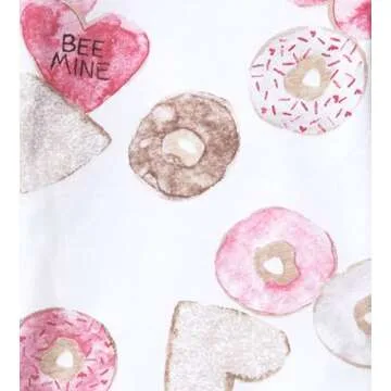 Burt's Bees Baby Baby Girls' Pajamas, Sleep and Play Loose Fit, 100% Organic Cotton Soft One-Piece PJs, Sizes NB to 6-9, Doughnut Crazy, 3-6 Months