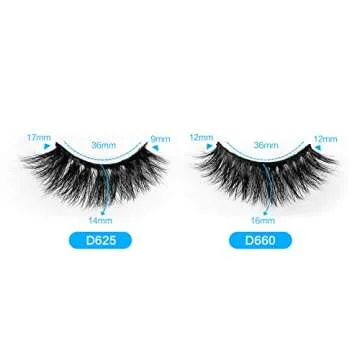 3D & 4D Mink Fur False Eyelashes Pack of 2 Pairs,100% Natural Soft Curl Genuine Siberian Mink Hair Hand-made Luxury Fashion Fake Lashes in Premium Box Package with Mirror & Tweezer