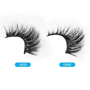 3D & 4D Mink Fur False Eyelashes Pack of 2 Pairs,100% Natural Soft Curl Genuine Siberian Mink Hair Hand-made Luxury Fashion Fake Lashes in Premium Box Package with Mirror & Tweezer