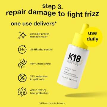 K18 Damage Repair Essentials Kit, Travel-Friendly Trio Featuring Mini Hair Mask, Mini Hair Oil & Mini Detox Shampoo