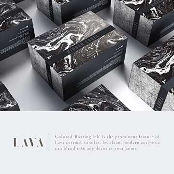 Hidden Label Scented Soy Candles, Large Candle 3 Wicks 14.8oz Mango Guava Ceramic Jar Lava Collection, Gorgeous Gifts for Birthday Thanksgiving Christmas