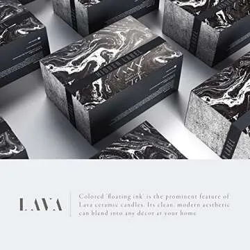 Hidden Label Scented Soy Candles, Large Candle 3 Wicks 14.8oz Mango Guava Ceramic Jar Lava Collection, Gorgeous Gifts for Birthday Thanksgiving Christmas