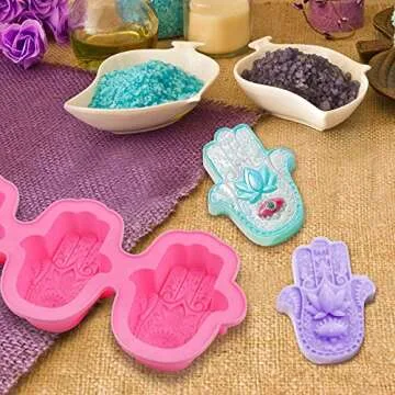 Hamsa Hand Silicone Molds for Crafting and Baking
