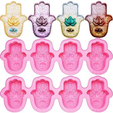 Hamsa Hand Silicone Molds for Crafting and Baking