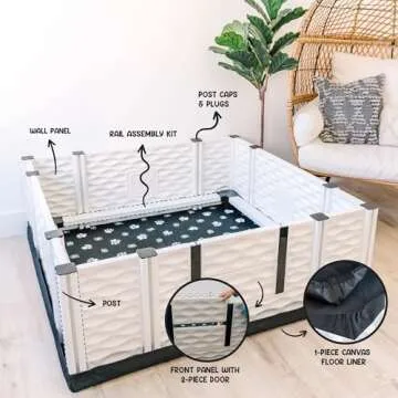 EZwhelp Large Padded Whelping Box for Safe Puppy Care