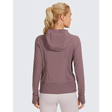 CRZ YOGA Women's Lightweight Athletic Jacket in Mauve