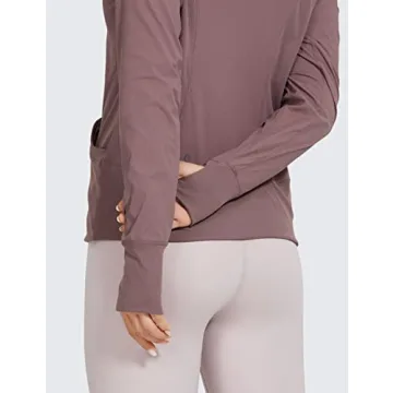CRZ YOGA Women's Lightweight Athletic Jacket in Mauve