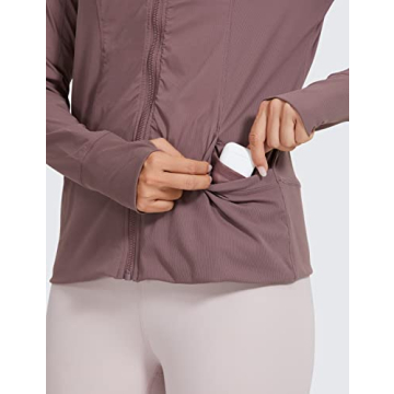 CRZ YOGA Women's Lightweight Athletic Jacket in Mauve