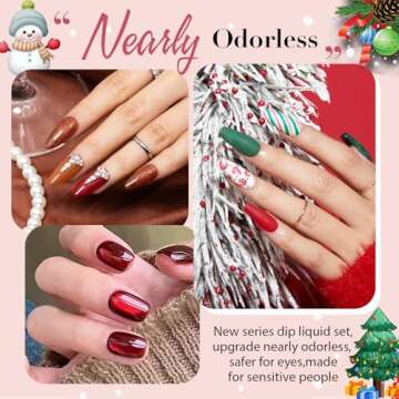 AZUREBEAUTY Dip Powder Liquid Set, 4 Pcs Clear Base, Activator, Top Coat & Brush Saver, 15ml/0.57oz, Low Odor, No Lamp Needed for Nail Kit