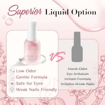 AZUREBEAUTY Dip Powder Liquid Set, 4 Pcs Clear Base, Activator, Top Coat & Brush Saver, 15ml/0.57oz, Low Odor, No Lamp Needed for Nail Kit