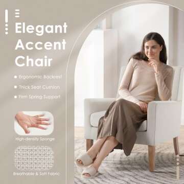 COLAMY Upholstered Mid-Century Modern Accent Chair