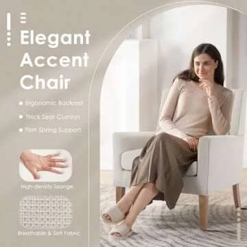 COLAMY Upholstered Mid-Century Modern Accent Chair