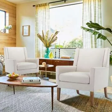 COLAMY Upholstered Mid-Century Modern Accent Chair