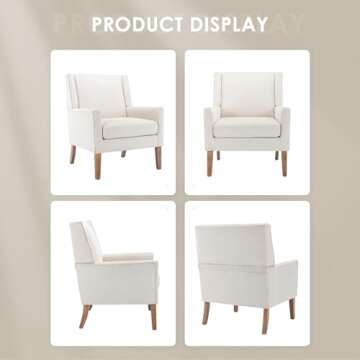 COLAMY Upholstered Mid-Century Modern Accent Chair