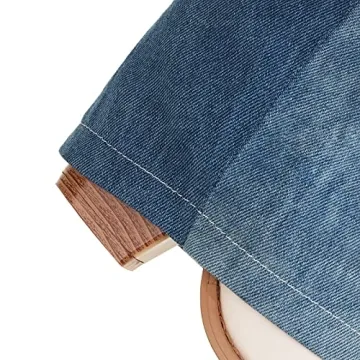 Kluolandi Women's Stylish Denim Knee High Cowboy Boots