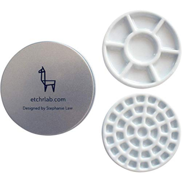 Travel-Friendly Etchr Mini Palette with 37 Wells and Mixing Dish