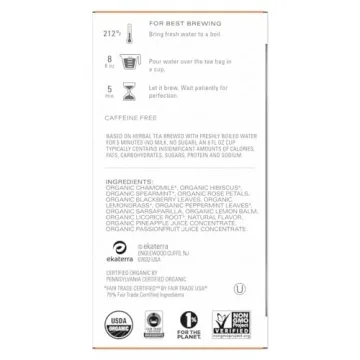 TAZO Calm Herbal Chamomile Tea Bags – Caffeine-Free Bliss