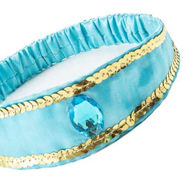 Funna Costume for Girls Princess Kids Dress Up Outfit Party Supplies Blue, 4-5T