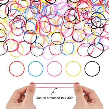 Colorful Rubber Bands & Topsy Tail Hair Tools for Girls