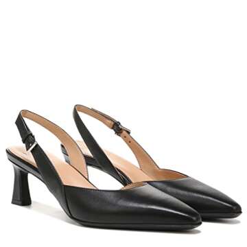 Naturalizer Womens Dalary Slingback Pump Black Leather 9 M
