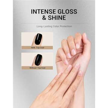 Kiara Sky Professional Nails LED UV Soak off Gel Polish Non Wipe Top Coat