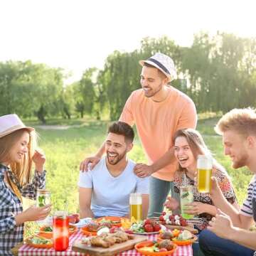 SENTVEND 20 Oz Drinking Glasses with Bamboo Lids and Glass Straw - 8 Pcs Can Shaped Glass Cups Beer & Ice Coffee Glasses Cute Tumbler Cup Great for Soda Boba Tea Cocktail Include 2 Cleaning Brushes