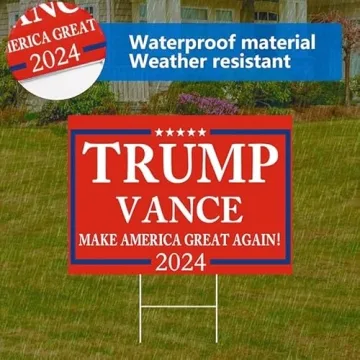 Trump Vance 2024 Yard Signs – Double Sided, 2 Pack