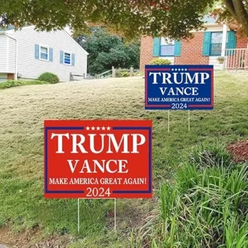 Trump Vance 2024 Yard Signs – Double Sided, 2 Pack
