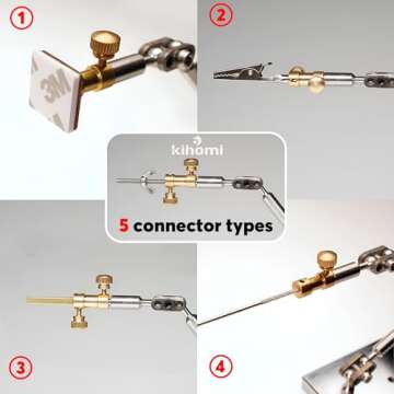 Kihomi Stop Motion Rig - Armature Rigging System for Stop Motion Animation Kit, Stainless Steel Rig Arm, Support Your Figures's Movement with 5 Connectors for Action Model, Puppet Max Payload 100g