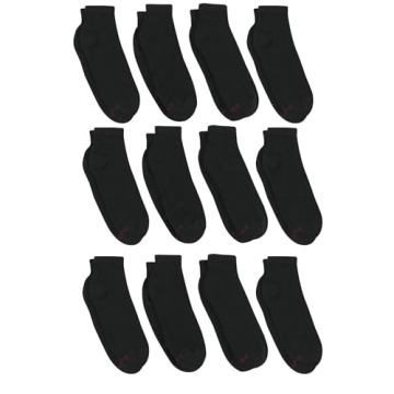 Hanes Men's Double Tough Ankle Socks - 12 Pairs of Comfort