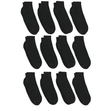 Hanes Men's Double Tough Ankle Socks - 12 Pairs of Comfort
