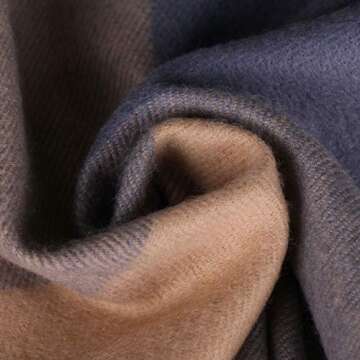 COLORIS EDITION Oversized Plaid Winter Fall Scarf Soft Blanket Scarf for Women Long Shawls and Wraps CE18-Plaid Caramel