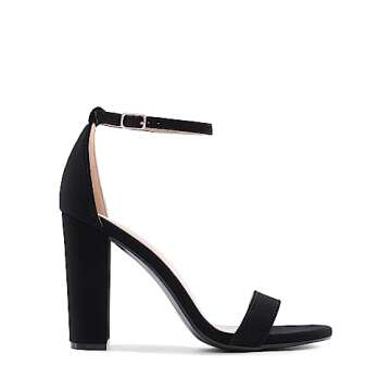 DREAM PAIRS Women's Hi-Chunk High Heel Pump Sandals