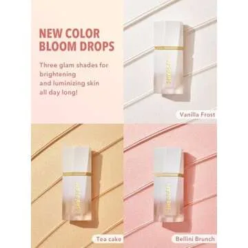 SHEGLAM Glow Bloom Liquid Waterproof Highlighter Long Lasting Cream Highlighter with Shimmer Dewy Finish - Vanilla Frost