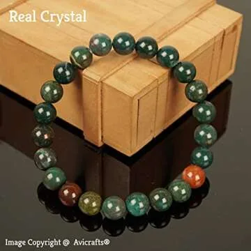 Handmade Blood Stone Gemstone Bracelet - Elegant & Adjustable