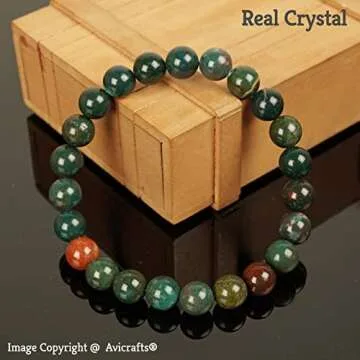 Blood Stone Gemstone Bracelet for Fidget and Style
